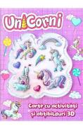 Carte cu activitati si abtibilduri 3D: Unicorni - -