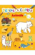 Desenez si colorez. Animale - -