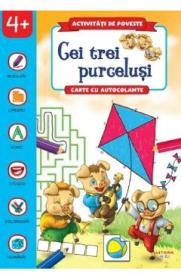 Cei trei purcelusi. Carte cu autocolante - -
