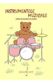Instrumentele muzicale. Carte de colorat cu jocuri - Autor Anonim