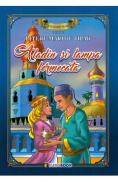 Aladin si lampa fermecata. Carte de colorat cu povesti scrisa cu litere mari de tipar - Autor Anonim