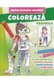 Coloreaza Veronica. Autocolante model - Autor Anonim
