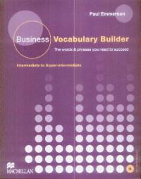 Business Vocabulary Builder Intermediate to Upper Intermediate CD - Paul Emmerson