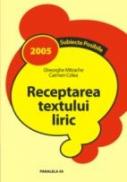 Receptarea Textului Liric - Mitrache Gheorghe, Colea Carmen
