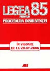 Legea 85 Privind Procedura Insolventei - -
