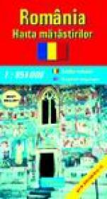 Romania - harta manastirilor (scara: 1:850.000) - 