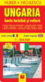 Ungaria. Harta turistica si rutiera - HUBER-NICULESCU