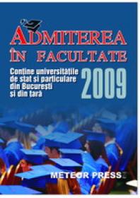 Admiterea in facultate 2009 - 