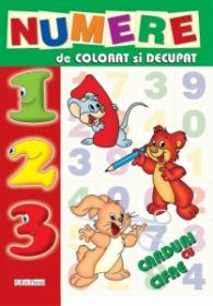 Numere de colorat si decupat - 