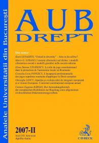 Analele Universitii Din Bucuresti, 2007 - Ii (aprilie-iunie) - 