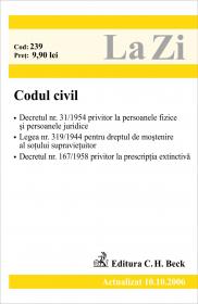 Codul Civil (actualizat La 10.10.2006). Cod 239 - 