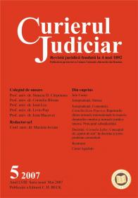 Curierul Judiciar Nr. 5/2007 (mai 2007) - 