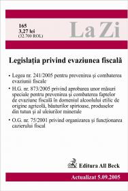 Legislatia Privind Evaziunea Fiscala (actualizat La 05.09.2005). Cod 165 - 