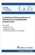 Legislatia Privind Organizarea si Functionarea Invatamantului Preuniversitar (actualizat La 20.03.2006). Cod 206 -