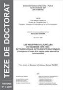 Les industries culturelles en roumanie 1970-1989 - Alexandra Bardan