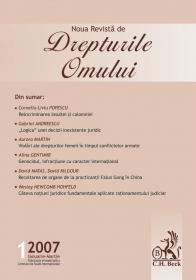 Noua Revista de Drepturile Omului, nr.1/2007 - Paul Stewart, Chriss Riddell