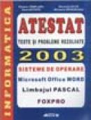 ATESTAT - Probleme rezolvate - Roxana Tamplaru, Nicolita Guta