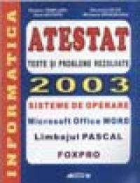ATESTAT - Probleme rezolvate - Roxana Tamplaru, Nicolita Guta