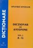 Dictionar De Antonime, Vol. I, A-g - Vinteler Onufrie