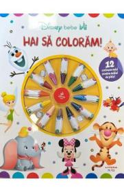 Disney bebe. Hai sa coloram! 12 creioane mici pentru maini de pitici - -