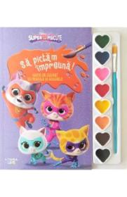 Disney: Superpisicute. Sa pictam impreuna! Carte de colorat cu pensula si acuarele - -